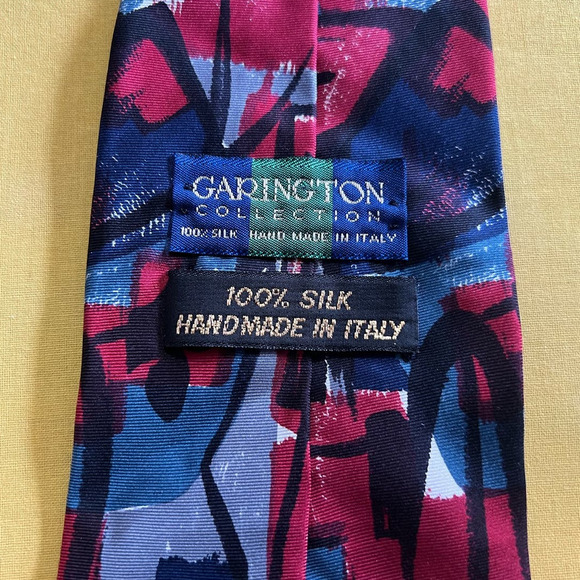 Garington Collection Silk Italian Handmade Colorful Neck Tie - Picture 4 of 6